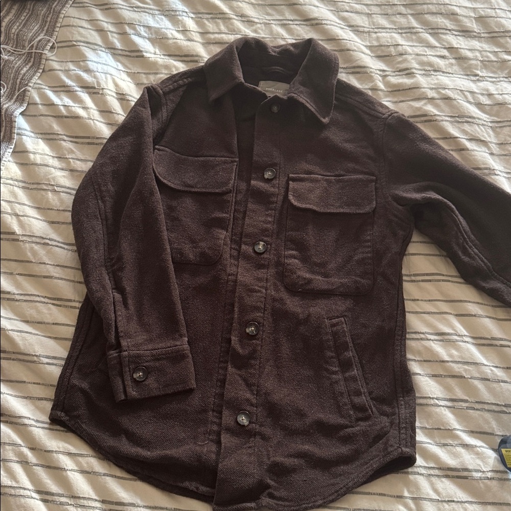 EVERLANE Boyfriend Barn Jacket - Chocolate Brown - Picture 2 of 3